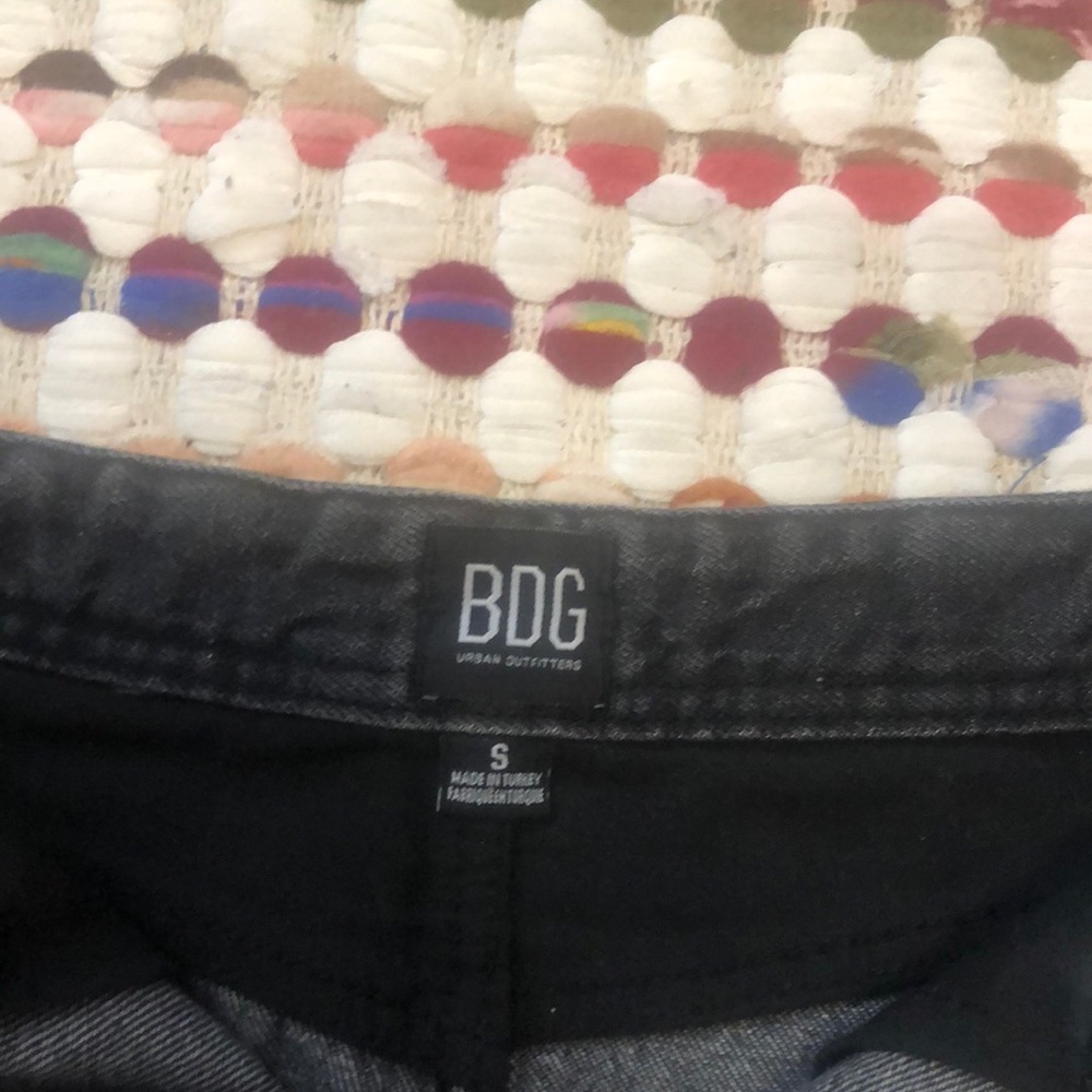 BDG Black Mini Jean Skirt Size Small - Picture 3 of 3
